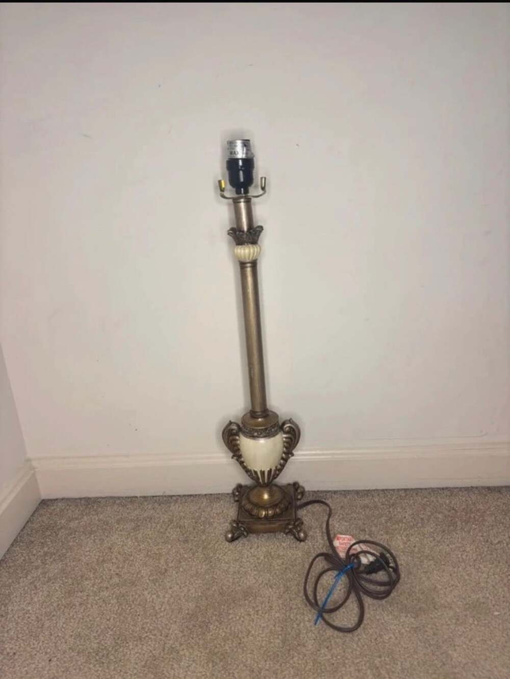 Vintage Neoclassical Table Lamp Gold Finish Urn Base